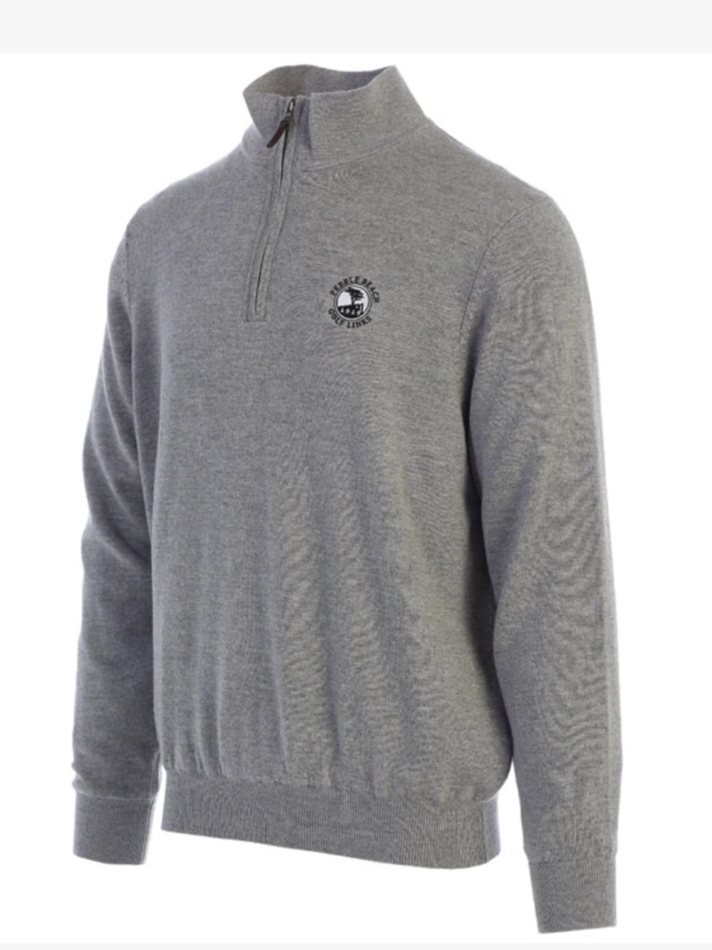 Pebble Beach NWT Baruffa Merino 1/4 Zip Windsweater /Fairway & Greene Grey Sz L